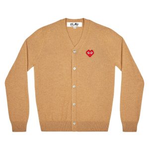 PLAY MEN’S CARDIGAN INVADER EMBLEM (BEIGE)