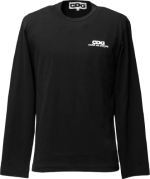 CDG black Long sleeves-Small-logo-printed-