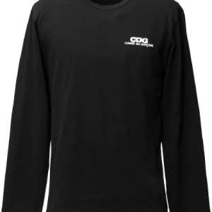 CDG black Long sleeves-Small-logo-printed-