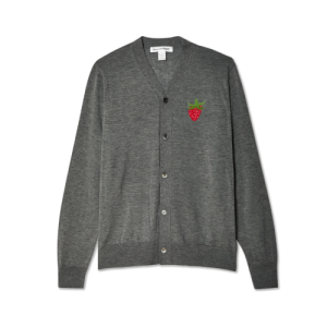 Cdg Shirt X Brett Westfall Mid Grey Strawberry Cardigan