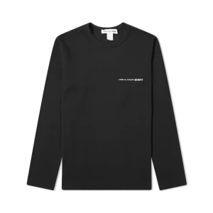CDG Basic Chest Logo L/S T-Shirt Black front side