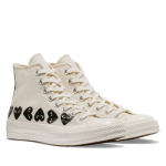 CDG Converse Multi Hearts High Top Beige