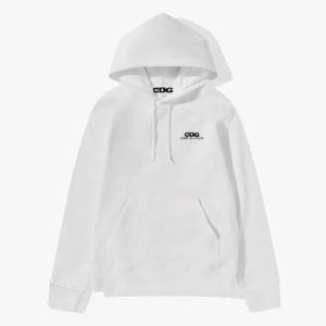 CDG Logo Hoodie White
