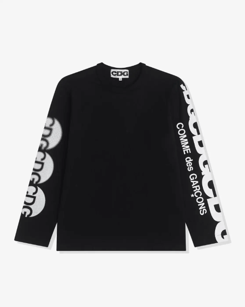 CDG Logo Long Sleeve T-Shirt Black CDG Logo Long Sleeve T-Shirt Black