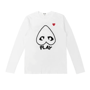 CDG Men Women Long Sleeved T-shirt White
