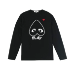 CDG Men Women Long Sleeved T-shirt Black