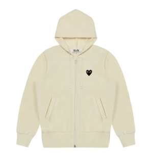 CDG-Play-Hooded-Sweatshirt-with-Big-Hearts Front SIde