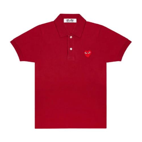 CDG Play Polo Red Emblem (Burgundy) CDG Play Polo Red Emblem (Burgundy) Front Side