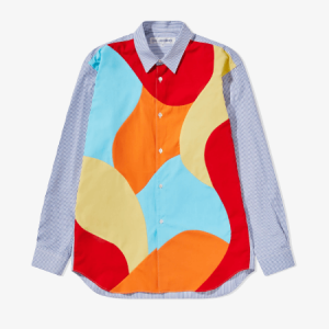 CDG Men’s Curved Patchwork Shirt