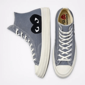 CDG Converse Black Heart High Top Grey