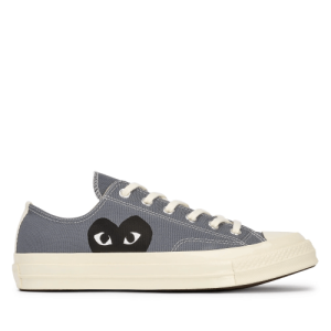 CDG Converse Black Heart Low Top Grey