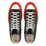 Cdg Converse Red Sole High Top Black