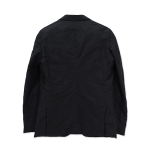 CDG Cotton Stripe Jacket Black Back Side