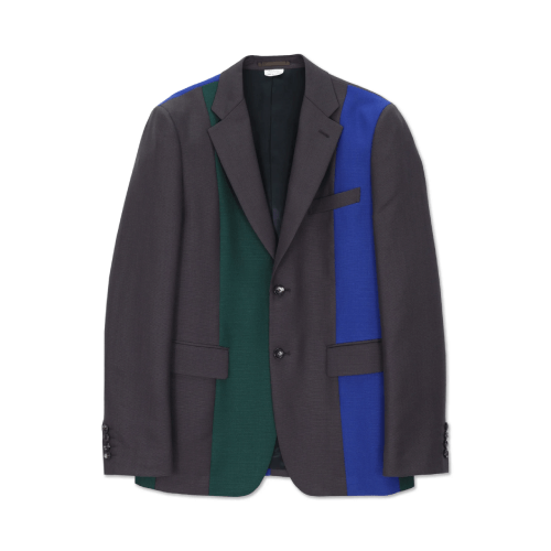 CDG Multi Panelled Jacket Brown front side CDG Multi Panelled Jacket Brown front side