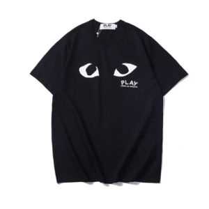 CDG Black Eyes T Shirt Front Side