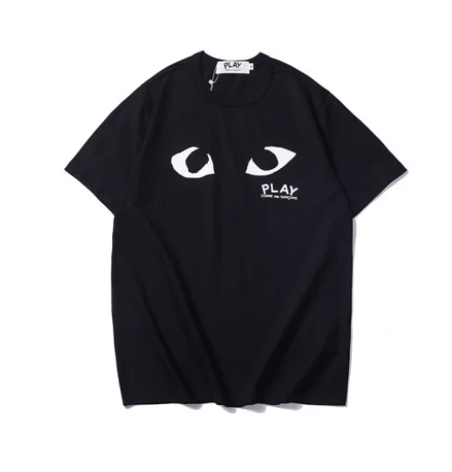 CDG Black Eyes T Shirt CDG Black Eyes T Shirt Front Side