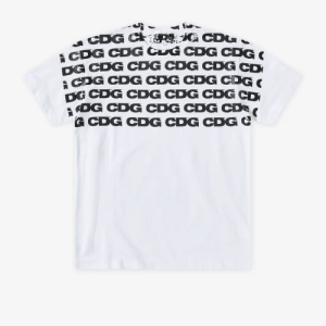CDG CDG CDG T-Shirt White Front Side