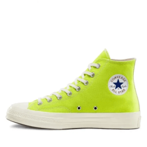 CDG Converse Lime Green High Top