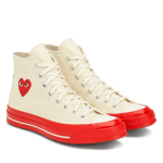 CDG Converse Red Sole High Top (Beige)