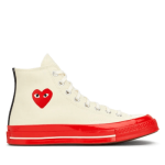 CDG Converse Red Sole High Top (Beige)