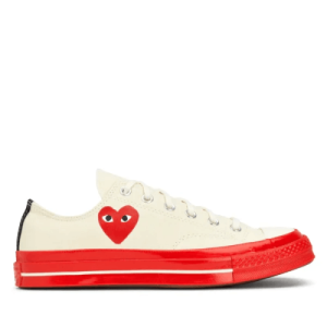CDG Converse Red Sole Low Top (Beige)