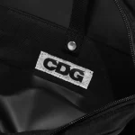 CDG Large Shoulder Bag Black Print CDG