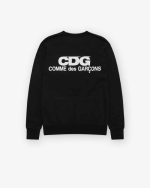 CDG Logo Crew Neck Sweatshirt Black Back Side
