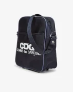 CDG Logo Shoulder Bag Navy Side View