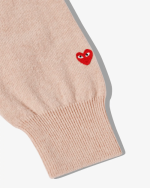 CDG Men Lambswool V Neck Sweater Pink