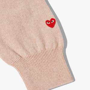 CDG Men Lambswool V Neck Sweater Pink