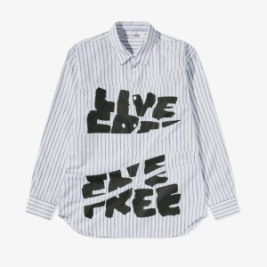 CDG Men’s Live Free Curved Printed Shirt