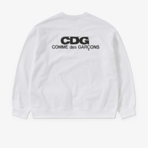 CDG Oversized Sweatshirt White Back Side