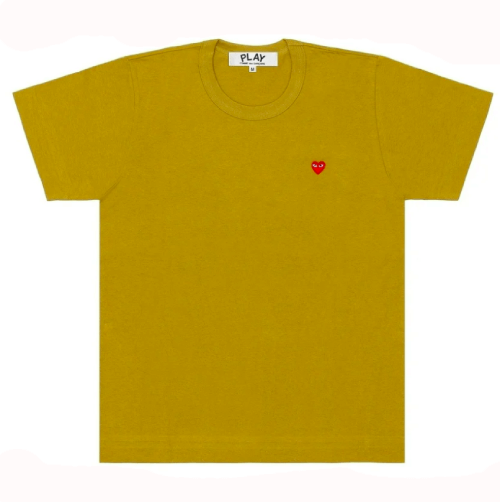 CDG PLAY Coloured Small Emblem T-Shirt (Olive) CDG PLAY Coloured Small Emblem T-Shirt (Olive) Front Side