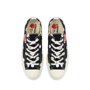 CDG Play Converse Polka Dot Red Heart Chuck Taylor All Star ’70 Low Sneakers Top
