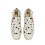 CDG Play Converse Polka Dot Red Heart Chuck Taylor All Star ’70 Low Sneakers Top Side