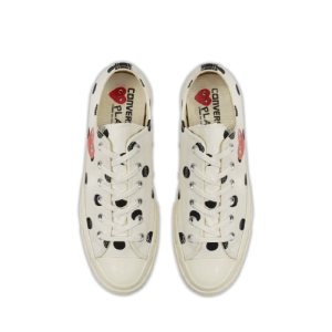 CDG Play Converse Polka Dot Red Heart Chuck Taylor All Star ’70 Low Sneakers Top Side