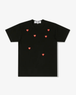 CDG Play Multi Red Heart Logo T-Shirt Black