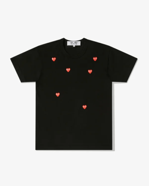 CDG Play Multi Red Heart Logo T-Shirt Black CDG Play Multi Red Heart Logo T-Shirt Black