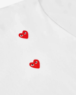 CDG Play Multi Red Heart Logo T-Shirt White Logo