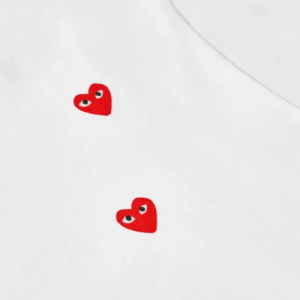 CDG Play Multi Red Heart Logo T-Shirt White Logo