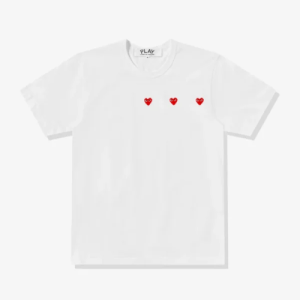 CDG Play Multi Red Heart T-Shirt White