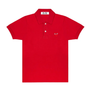 CDG Play Polo Red Emblem (Red) Front Side