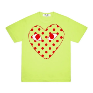 CDG Play Red Spotted Heart T-shirt Spring Series Front Side