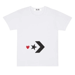 CDG Play Together X Converse T-Shirt White Front Side