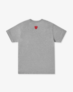 CDG Play Unisex Reverse Red Heart T-Shirt Grey Back side