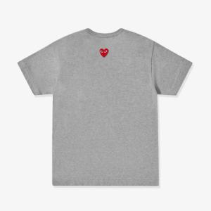 CDG Play Unisex Reverse Red Heart T-Shirt Grey Back side