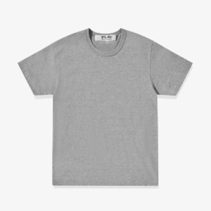 CDG Play Unisex Reverse Red Heart T-Shirt Grey Front Side