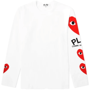 CDG Play Women’s Long Sleeve Multi Heart Shirt