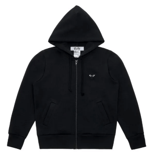 CDG Play Zip-up Hoodie CDG Play Zip-up Hoodie Front Side