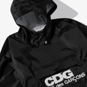 CDG Poncho Black Logo View